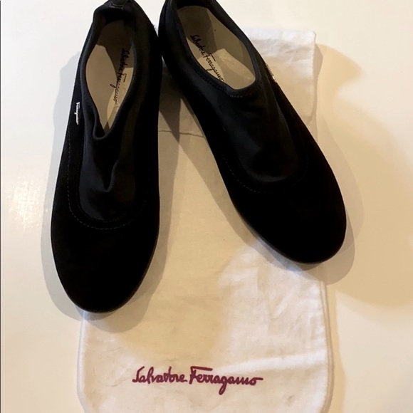 Salvatore Ferragamo Shoes - SALVATORE FARRAGAMO  AA FLAT BLACK NARROW SHOE